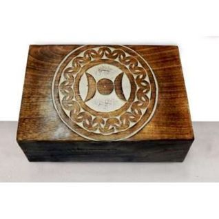 CAJA madera rectangular tallado